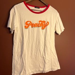 Peachy Red Ringer TShirt